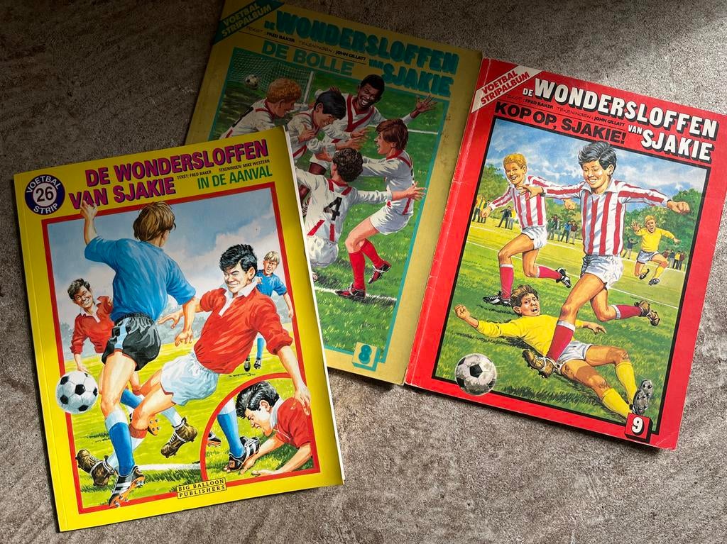 De Wondersloffen van Sjakie - 3 stripboeken, Boeken, Meerdere stripboeken, Ophalen of Verzenden, Gelezen