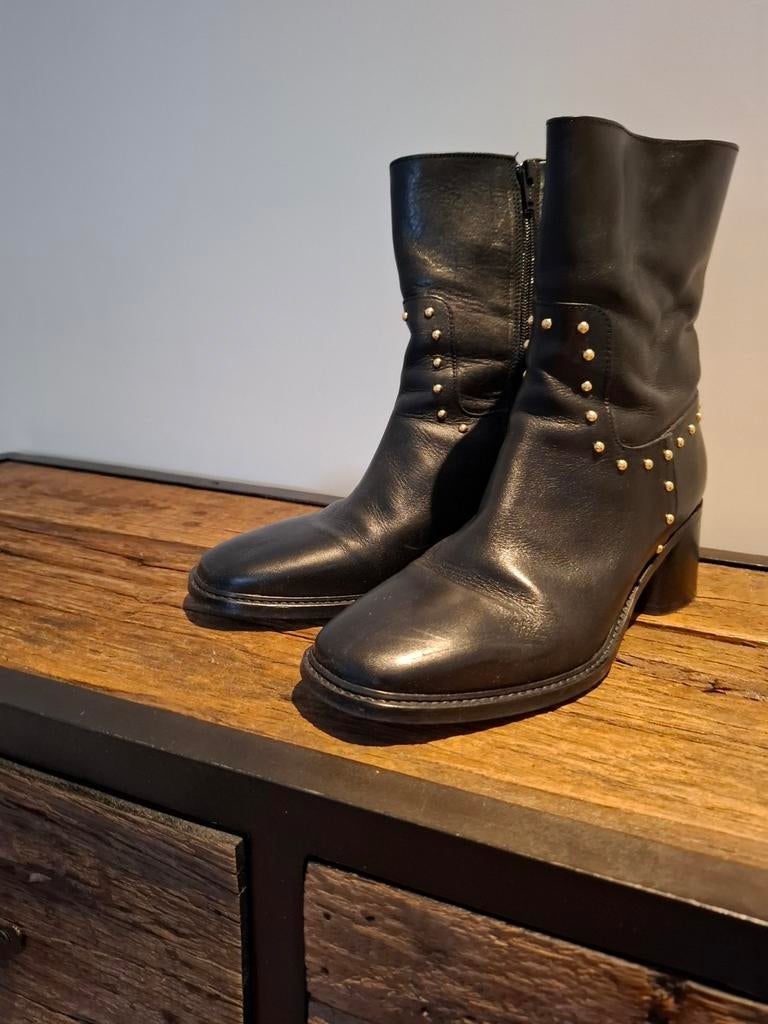 Via Vai leren laarsjes maat 40 met studs, Kleding | Dames, Schoenen, Ophalen of Verzenden