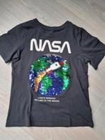 NASA T-shirt met pailletten maat 122/128, Ophalen of Verzenden, Zo goed als nieuw, Jongen of Meisje, Shirt of Longsleeve