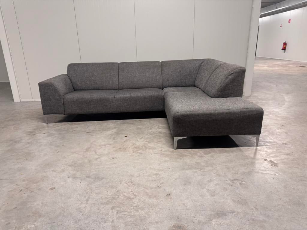 Prachtige Hoekbank Grijs GRATIS BEZORGING, Huis en Inrichting, Banken | Bankstellen, Ophalen, Zo goed als nieuw, Hoekbank, Stof
