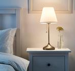 IKEA ARSTED (Tafellamp) kappen met plissé wit, Ophalen, 50 tot 75 cm, Zo goed als nieuw, Stof