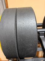 Rubberen Halterschijven 5 cm gat - 2x20kg, 2x15kg, Ophalen, Gebruikt, Halterschijven