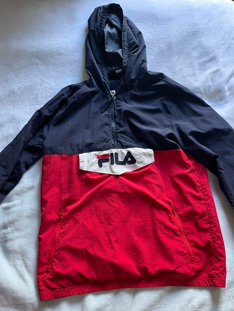 Heren Fila Anorak Jas - Rood, Blauw, Wit maat xl, Ophalen of Verzenden, Zo goed als nieuw, Maat 52/54 (L), Rood
