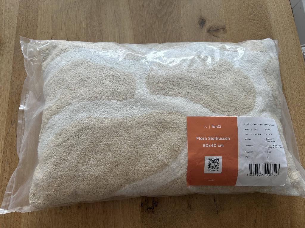 Fonq sierkussen beige/crème, Ophalen, Nieuw, Beige, Rechthoekig