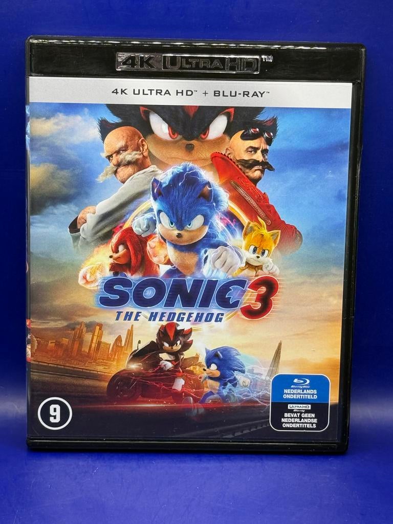 Sonic the Hedgehog 3 - 4K Ultra HD + Blu-ray, Verzenden, ., Kinderen en Jeugd, Zo goed als nieuw