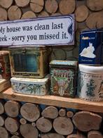 Diverse oude blikken en bussen., Verzamelen, Blikken, Ophalen of Verzenden, Gebruikt, Overige, Droste