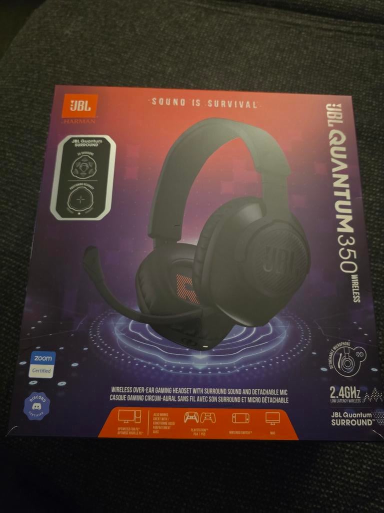 JBL Quantum 350 Draadloze Gaming Headset - Nieuw in Doos, Draadloos, Nieuw, Over oor (circumaural), Ophalen