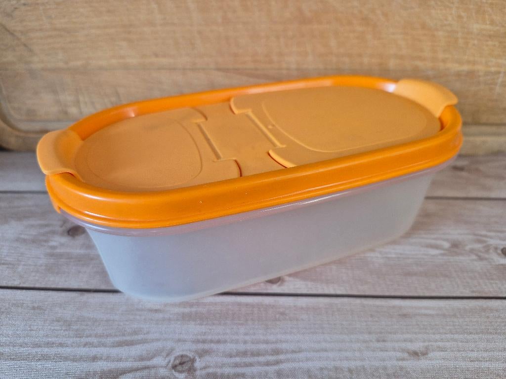 Tupperware - ruimtespaarder nr.1, Verzenden, Gebruikt, Oranje, Bus of Trommel