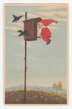 Kabouters.  Kabouter bij vogelhuisje., Verzenden, 1920 tot 1940, Ongelopen, Overige thema's