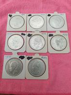 8 Wilhelmina rijksdaalders, zilver, verschillende jaren (2), Ophalen of Verzenden, Zilver