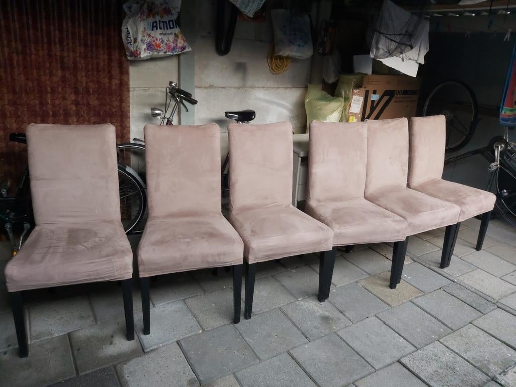 Eetkamerstoelen  kleur zie foto's., Huis en Inrichting, Stoelen, Ophalen of Verzenden, Gebruikt