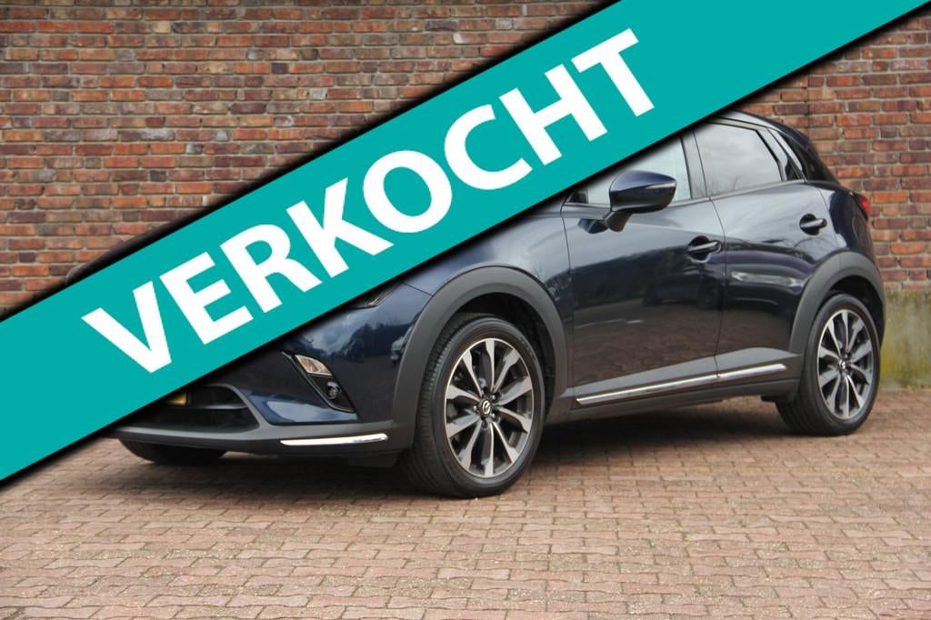 Mazda CX-3 2.0 SkyActiv-G 121 Luxury | Trekhaak| Apple carpl, Auto's, 1998 cc, 4 cilinders, Blauw, Leder en Stof