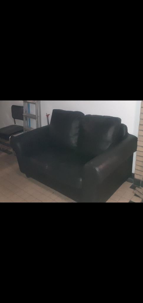 Leren banken gratis ophalen, Huis en Inrichting, Ophalen, Zo goed als nieuw, Vierpersoons of meer, Leer