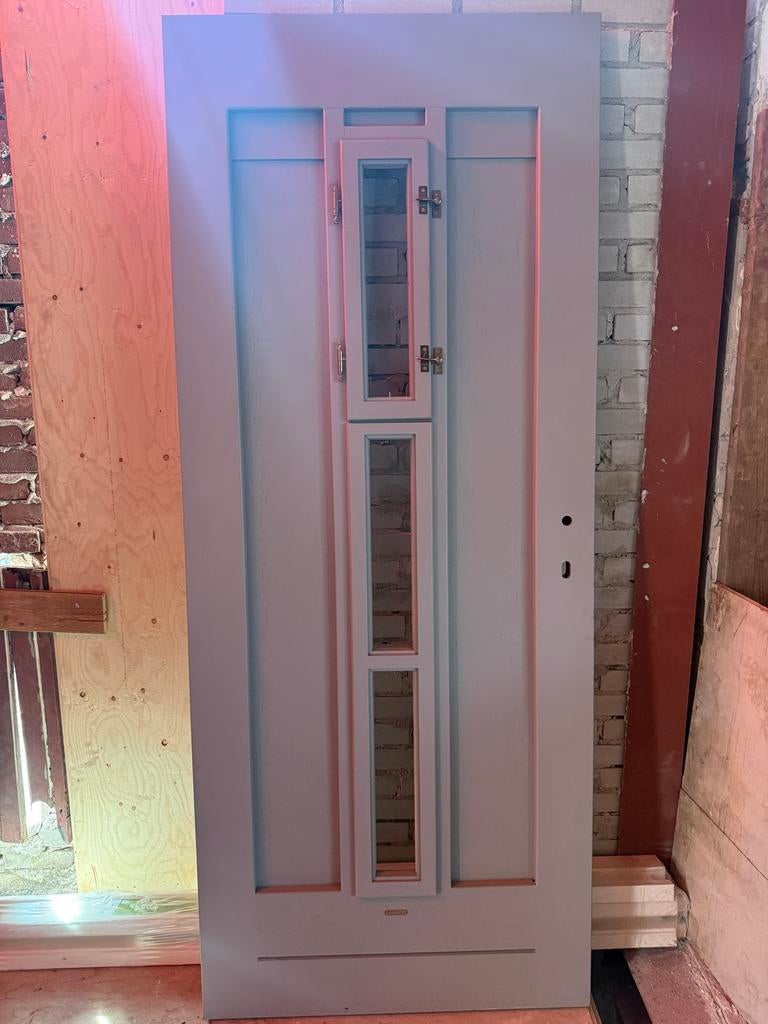 Nieuwe Northgo Meranti houten voordeur met draairaampje, Doe-het-zelf en Verbouw, Deuren en Horren, 80 tot 100 cm, Nieuw, Ophalen of Verzenden