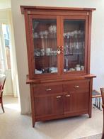 Buffetkast met glazen platen en LED verlichting, Ophalen, Gebruikt, 200 cm of meer, Kersenhout