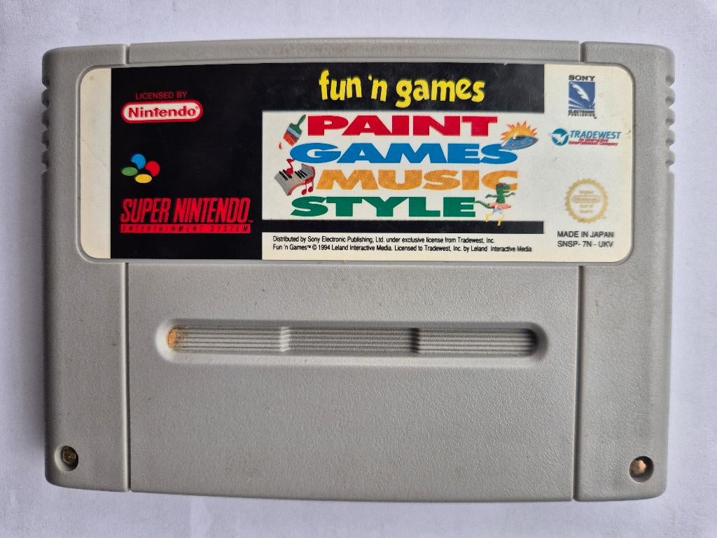 FUN"N GAMES paint games music style, Spelcomputers en Games, Games | Nintendo Super NES, Muziek, Gebruikt, 1 speler, Ophalen of Verzenden