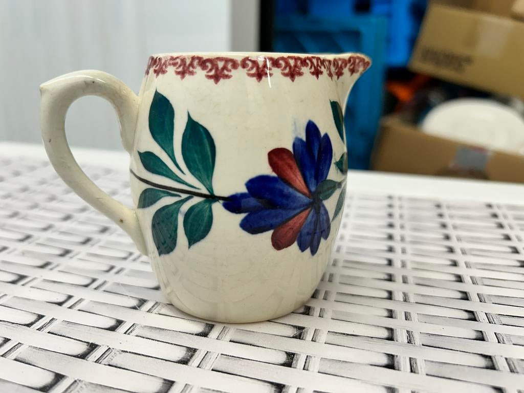 Boerenbont decor 201b melkkannetje met pollingrand, Antiek en Kunst, Ophalen of Verzenden