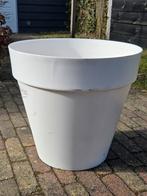 Witte Elho bloempot - 50 cm doorsnede, Tuin en Terras, Kunststof, Gebruikt, 40 cm of meer, Rond