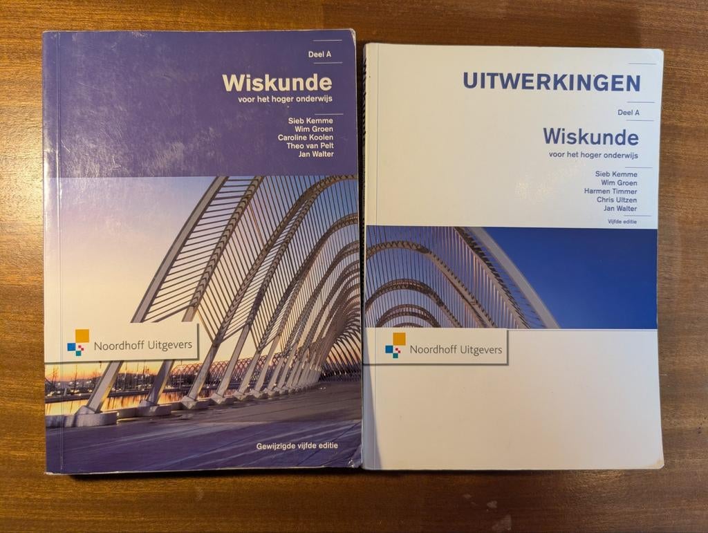 Wiskunde voor het hoger onderwijs deel A + uitwerkingen, Wiskunde A, Ophalen of Verzenden, Zo goed als nieuw, Sieb Kemme