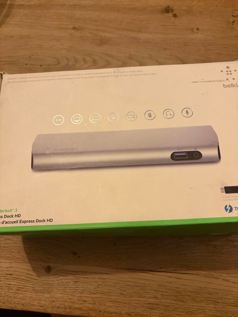 Belkin Thunderbolt 3 Express Dock HD - Nieuw, Computers en Software, Dockingstations, Ophalen of Verzenden, Nieuw, Docking station