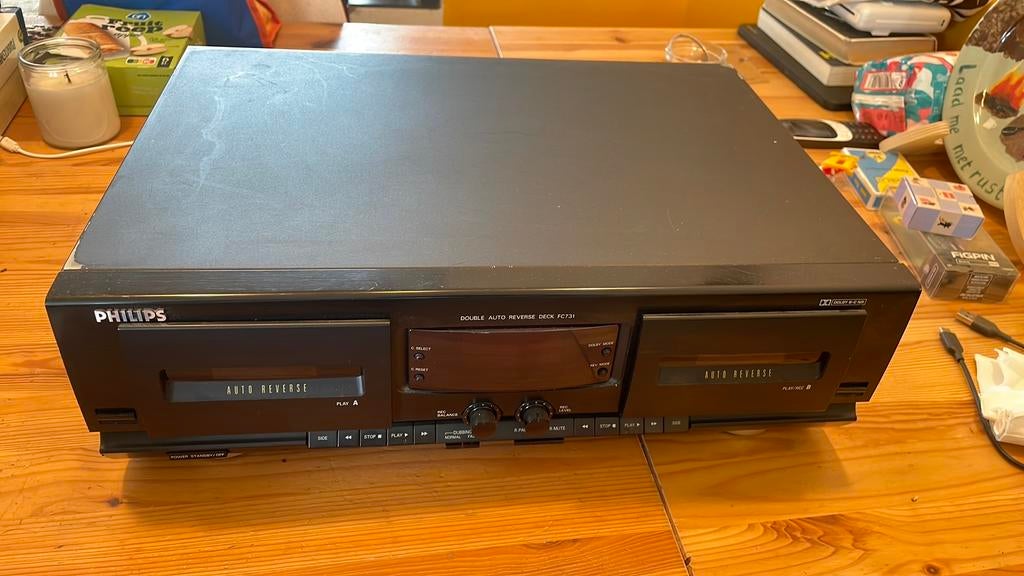 Philips cassettedeck FC731, Audio, Tv en Foto, Ophalen, Dubbel, Philips, Auto-reverse