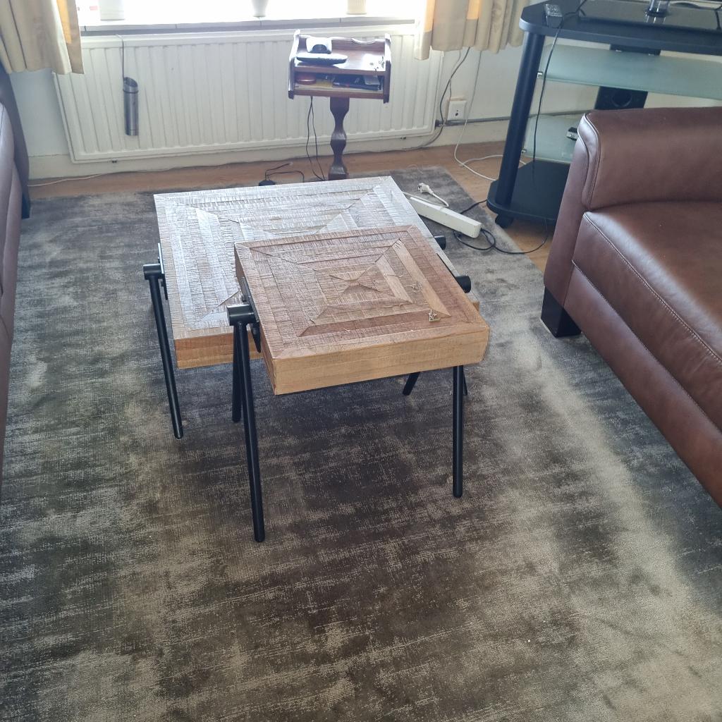 Salontafel setje, 100 tot 150 cm, Minder dan 50 cm, Rechthoekig, 50 tot 100 cm