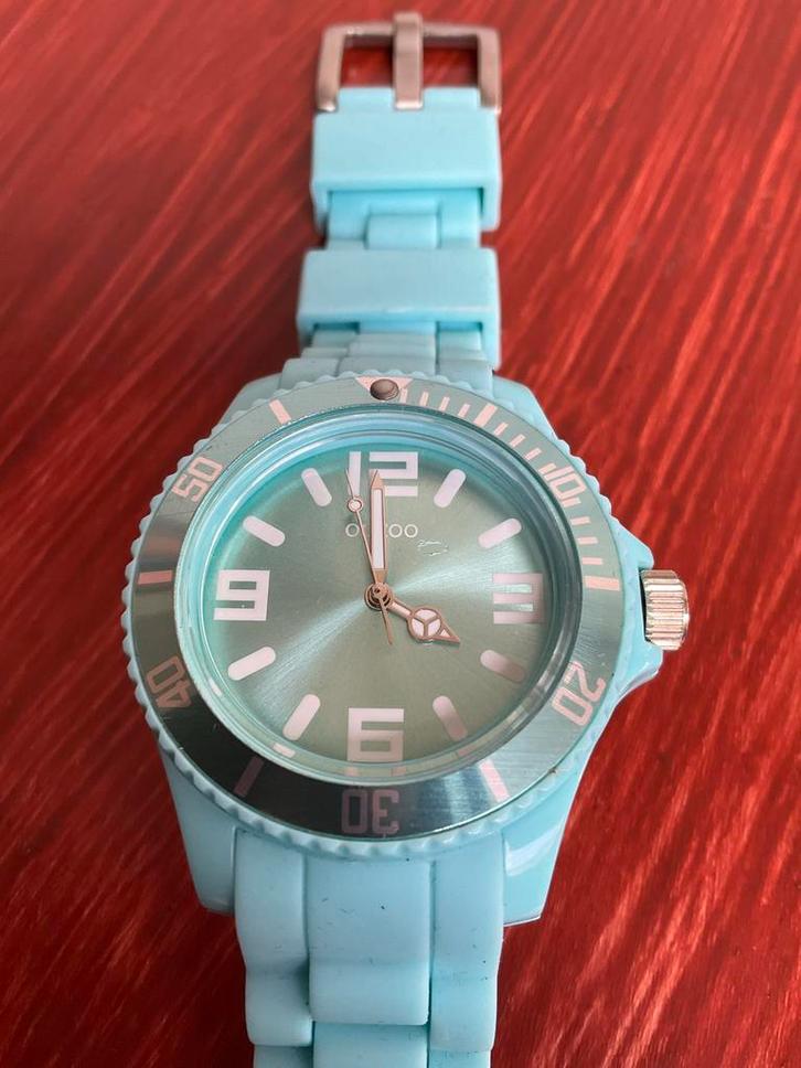 OOZOO Horloge - Nieuwstaat, Lichtblauw Timepiece, Sieraden, Tassen en Uiterlijk, Horloges | Dames, Nieuw, Polshorloge, Overige merken