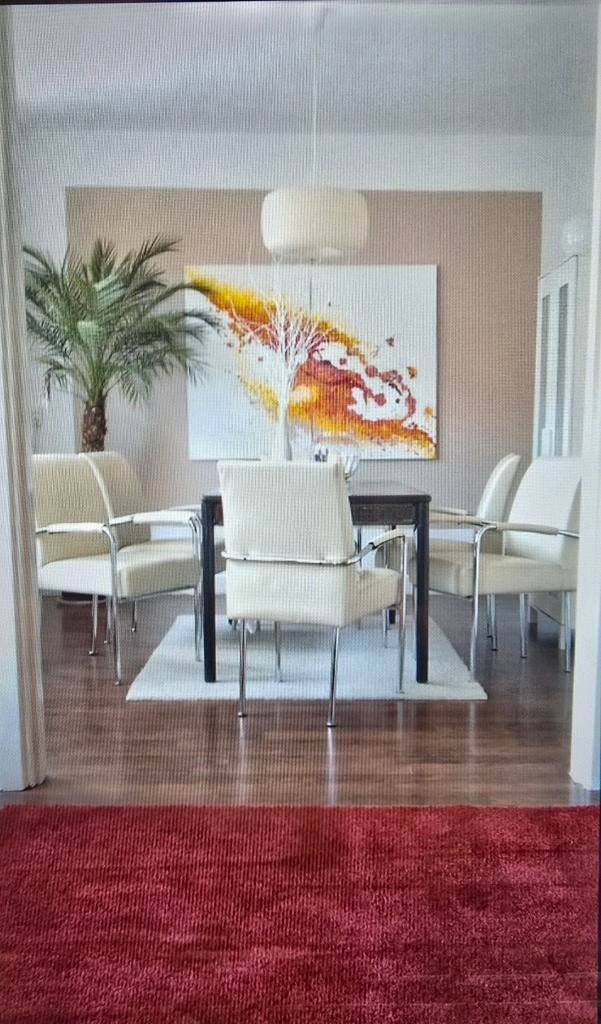 ZEER GROOT ABSTRACT SCHILDERIJ TWEELUIK. Oranje rood modern, Ophalen