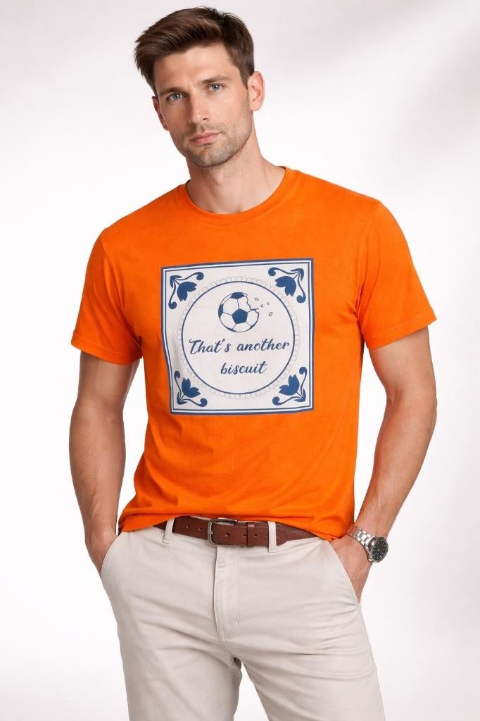 Partij 575 oranje heren t-shirts  - Koningsdag items, NHP International, Nieuw, Ophalen of Verzenden, Info@nhp-international.com