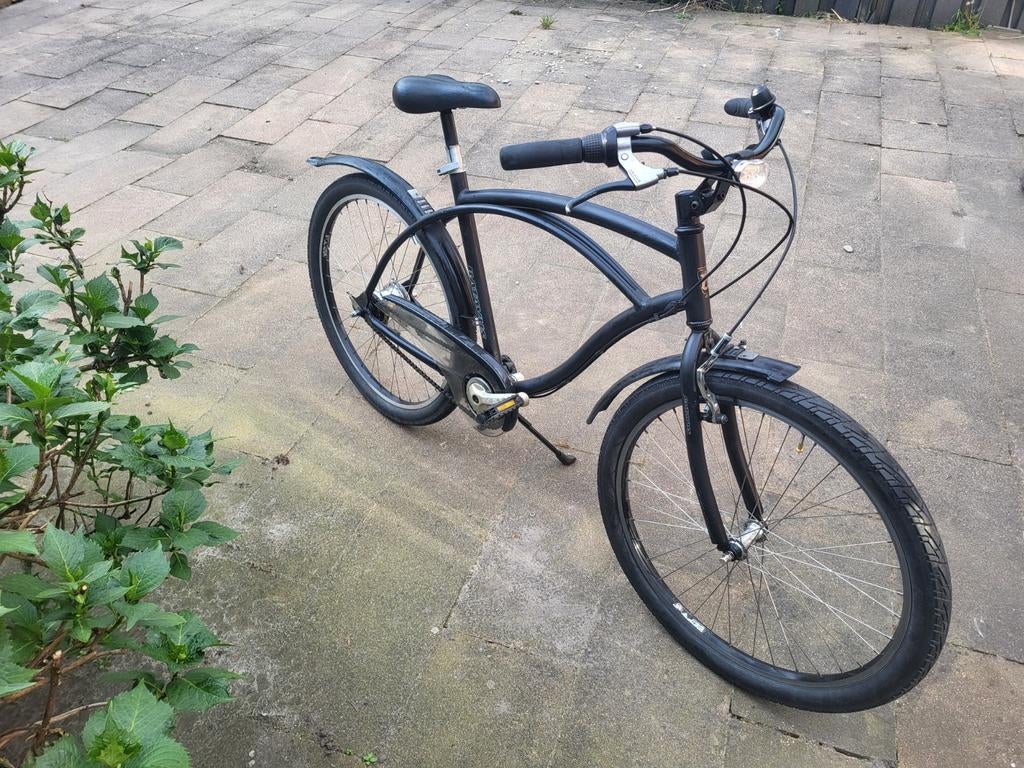 Batavus cruiser zwart, Ophalen, Gebruikt, Velgrem, Versnellingen