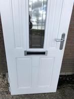 |Hardhouten voordeur| buitendeur| glas in loodraam 200,5x83|, Gebruikt, 80 tot 100 cm, Ophalen of Verzenden, Buitendeur