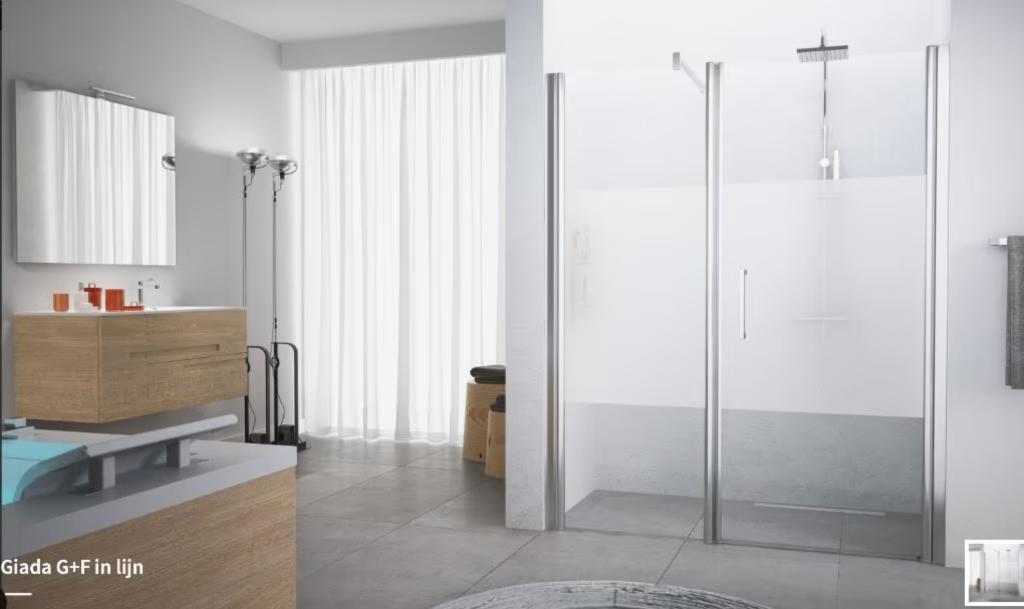 Prachtige Novellini Giada douchewand 120 cm, Ophalen, Nieuw, Douche