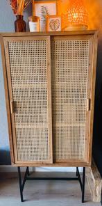 Stijlvolle webbing kast Sumatra met schuifdeuren, 100 tot 150 cm, Nieuw, Ophalen of Verzenden, Metaal