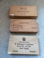 Drie houten sigarenkistje, Ophalen of Verzenden, Gebruikt