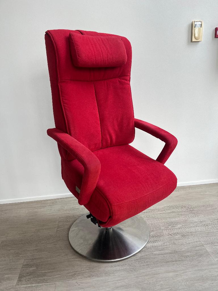 Prominent Relaxfauteuil Stockholm S Accu Rood Stof M, Ophalen of Verzenden, Zo goed als nieuw, Stof