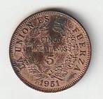 5  bolivianos   1951  Bolivia. km. 185, Ophalen of Verzenden, Noord-Amerika, Losse munt