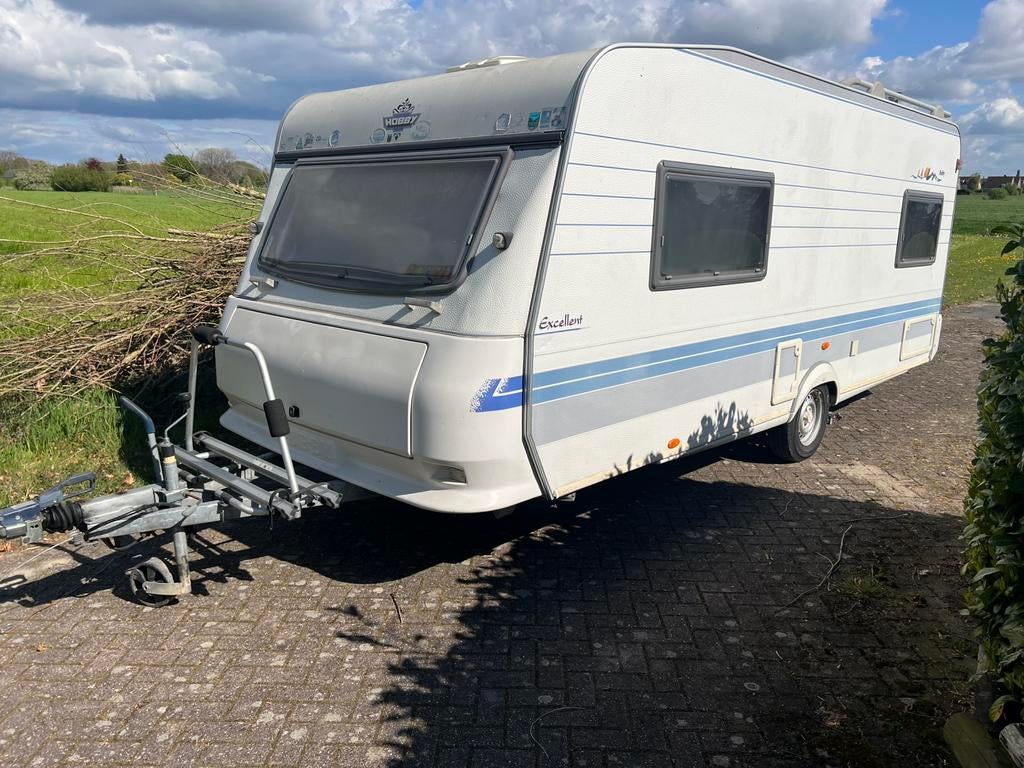 Hobby Excellent Easy 460 caravan te koop, Schokbreker, Rondzit, Hobby, 7 tot 8 meter