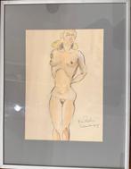 Han Rehm  Vrouwelijk Naakt  Aquarel, Antiek en Kunst, Kunst | Schilderijen | Klassiek, Ophalen