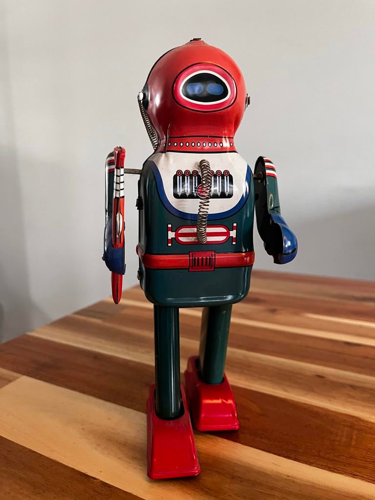 Vintage Blikken Duiker Robot Speelgoed - replica, Ophalen of Verzenden