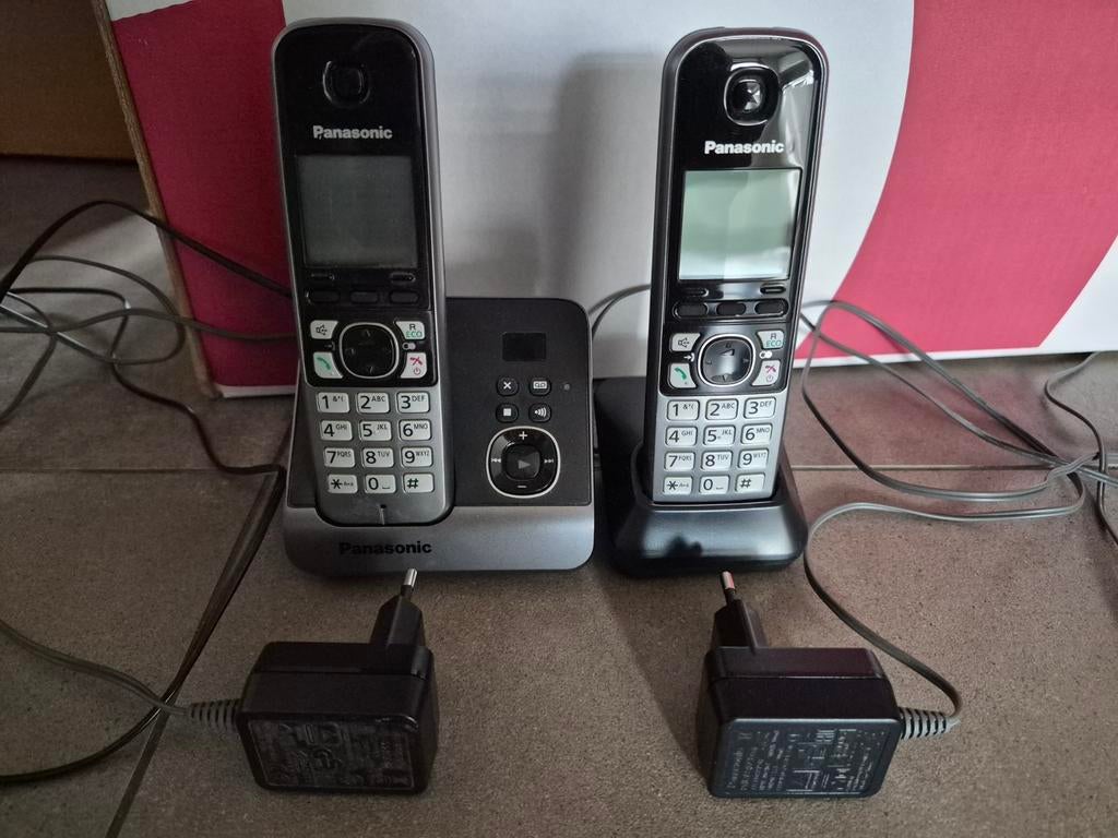Panasonic KX-TG6722NLB Draadloze Telefoonset (2 Handsets), Ophalen of Verzenden, Gebruikt, 2 handsets