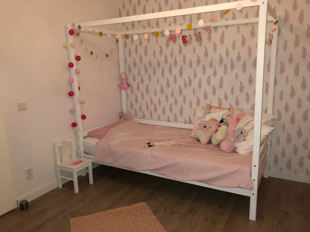 Hemelbed Hoppekids Ecodream, Kinderen en Baby's, Kinderkamer | Bedden, Ophalen, 85 tot 100 cm, Gebruikt, Lattenbodem
