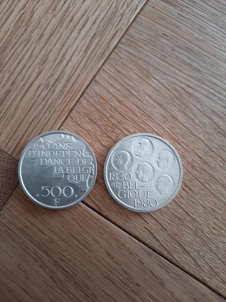 Belgie.  2 x 500 Franc 1980, Ophalen of Verzenden