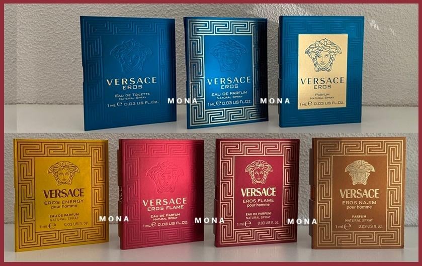 Eros pour Homme set 7 parfum samples proefjes testers, Verzenden, Nieuw