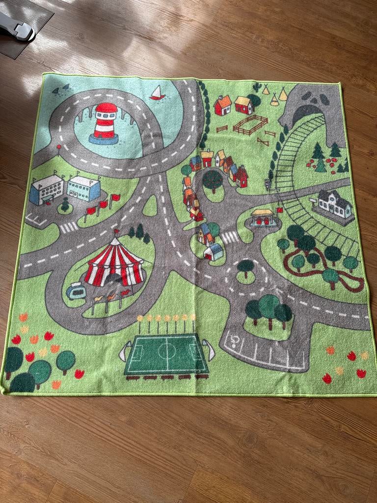 IKEA STADSDEL vloerkleed kinderkamer 130x133cm, 100 tot 150 cm, Ophalen of Verzenden, Zo goed als nieuw, Rechthoekig