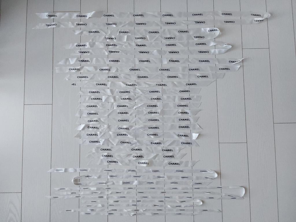 Chanel linten 24 stuks verschillende breedtes en lengtes, Hobby en Vrije tijd, Naaien en Fournituren, Gebruikt, Lint, Band of Elastiek