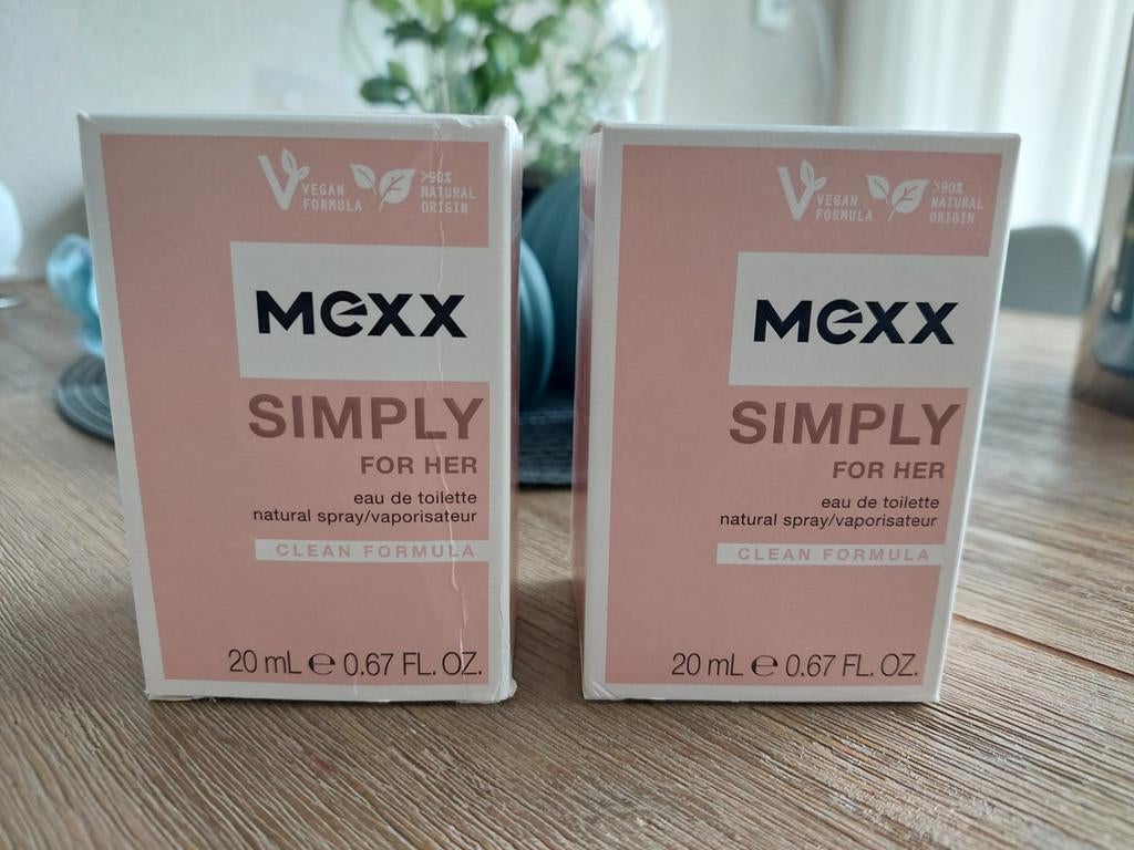 Mexx Woman Simply For Her Eau de Toilette 2 x 20ml, Ophalen of Verzenden, Nieuw