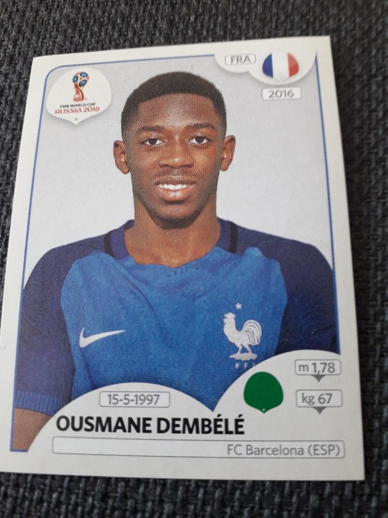 Ousmane Dembélé panini, Ophalen of Verzenden, Zo goed als nieuw, Plaatje