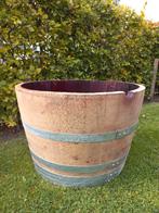 Eikenhouten Bloembak Wijnvat Minivijver Inhoud 112 Liter, Ophalen, Rond, Nieuw, Balkon