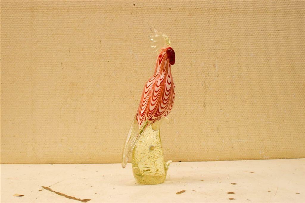 Murano Stijl glazen Kaketoe 51192, Verzamelen, Beelden en Beeldjes, Ophalen of Verzenden, Gebruikt, Dier