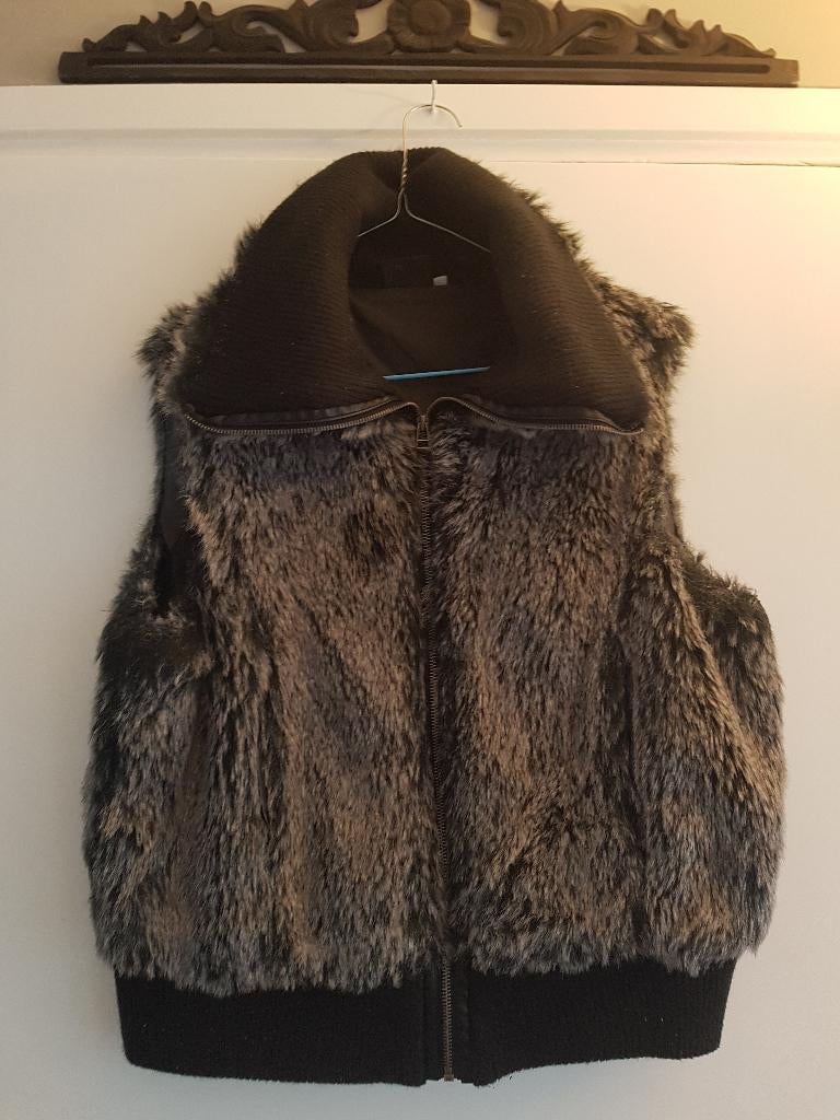 Een super leuk grijs fake bontje, superleuk! XL, Ophalen of Verzenden, Zo goed als nieuw, Maat 46/48 (XL) of groter, Grijs